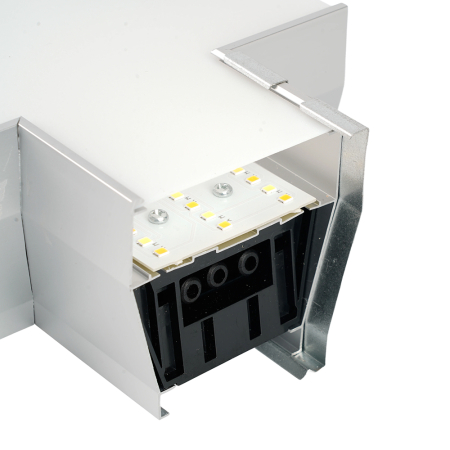 Светильник коннектор Feron AL4036X 6W 660Lm 3000К-4000К-6400K, X-образный, с ручным переключением режимов, серебро, 160*160*70мм возмож. соедин. в линию,серия RetailRay 51874