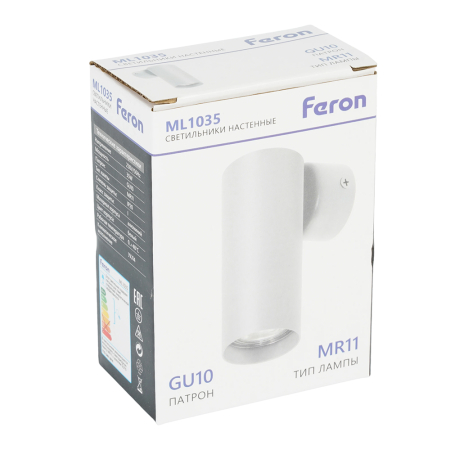 Светильник Feron ML1035 настенный под лампу GU10, черный 51931