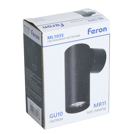 Светильник Feron ML1035 настенный под лампу GU10, черный 51928