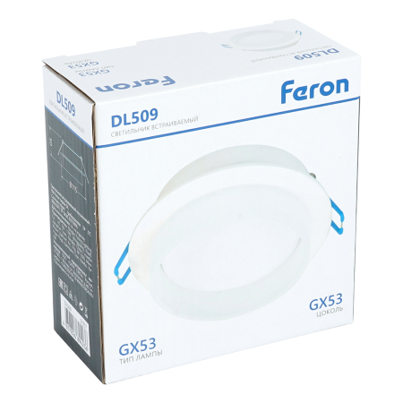 Светильник встраиваемый Feron DL509 потолочный GX53 белый 51937
