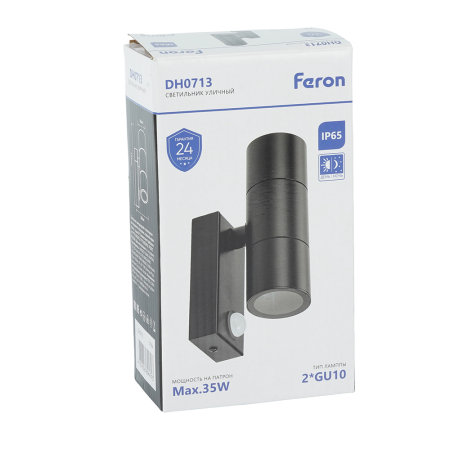 Светильник садово-парковый Feron DH0713, с датчиком освещенности/движения (на стену), 2*GU10 51964