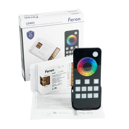 LD483 Контроллер RGB с пультом, таймером и визуализатором звука, 12-24-48V 52098