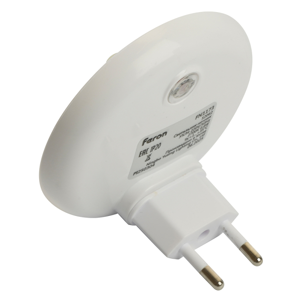 Светильник ночник Feron FN1173 0,6W 220V, желтый 52062