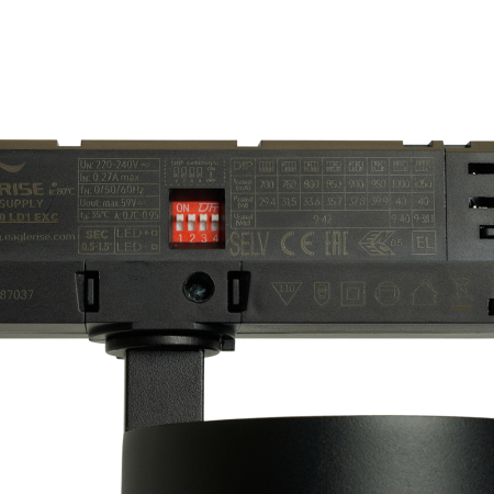 Светодиодный светильник Feron TR Reflex трековый на шинопровод 40W, 3500 Lm, 4000К, 36 градусов, черный, 3х фазный с функцией выбора мощности 52059