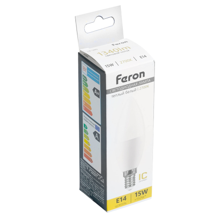 Лампа светодиодная Feron LB-980 Свеча E14 15W 175-265V 2700K 52072