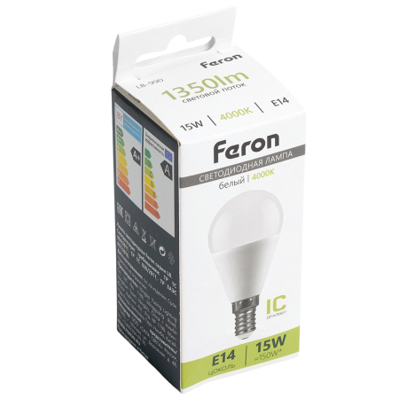 Лампа светодиодная Feron LB-990 Шарик E14 15W 175-265V 4000K 52079