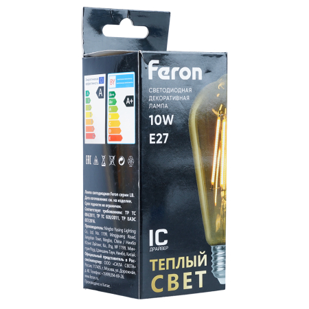 Лампа светодиодная Feron LB-64 E27 10W 230V 2700K 52165