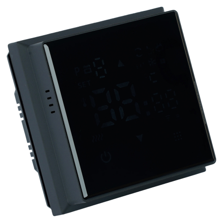 Терморегулятор Wi-Fi (механизм), STEKKER, 250В, 3500Вт, серия Эмили, RSW00-5119-05, черный уголь, soft touch 50377