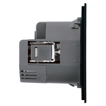 Розетка 1-местная з/ш с/з 16А + USB + Type C (механизм), STEKKER, 250В, 20W, серия Мия, RST16-3119-05, черный бархат 50452