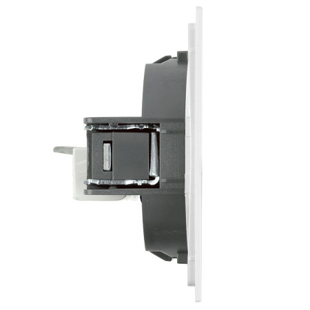 Розетка компьютерная 1-местная RJ-45 (механизм), STEKKER, серия Мия, RST00-3117-01, белая магнолия 50436