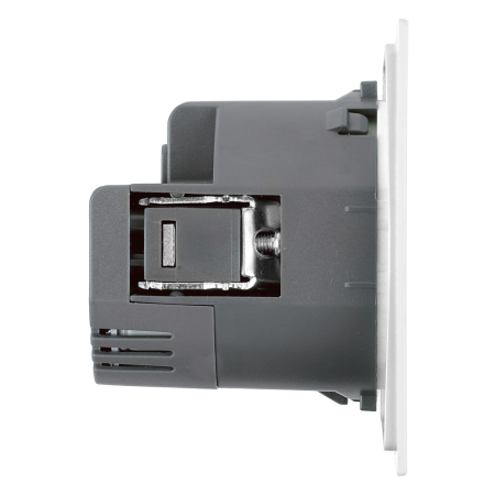 Розетка 1-местная з/ш с/з 16А + USB + Type C (механизм), STEKKER, 250В, 20W, серия Мия, RST16-3119-01, белая магнолия 50438