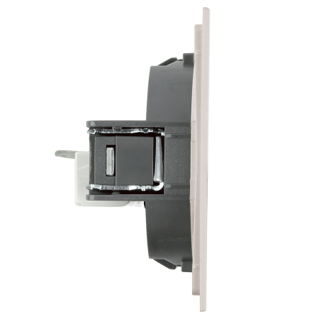 Розетка компьютерная 1-местная RJ-45 (механизм), STEKKER, серия Мия, RST00-3117-08, пудровый жемчуг 50480