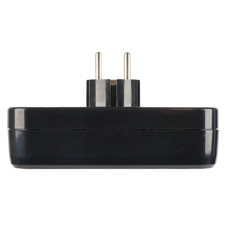 Разветвитель сетевой 3-местный с/з STEKKER ADP16-23-20, 250V, 16A, ABS пластик, черный 50681