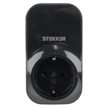 Реле напряжения для розетки STEKKER  VP-100B-3M, 230В,16A,черный 50688