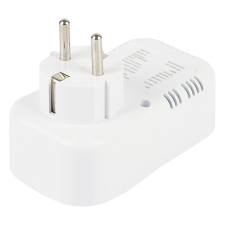 Реле напряжения для розетки STEKKER  VP-100W-3M, 230В, 16A,белый 50687