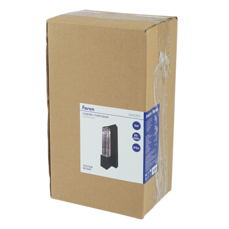 Светильник уличный светодиодный Feron DH2201 Катар 5W, 90*43*210мм, 3000К, черный (на стену вверх) 53093
