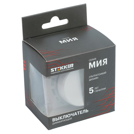 Выключатель диммирующий (механизм), STEKKER, 250В, 1200W, серия Мия, RSW10-3106-08, пудровый жемчуг 50567