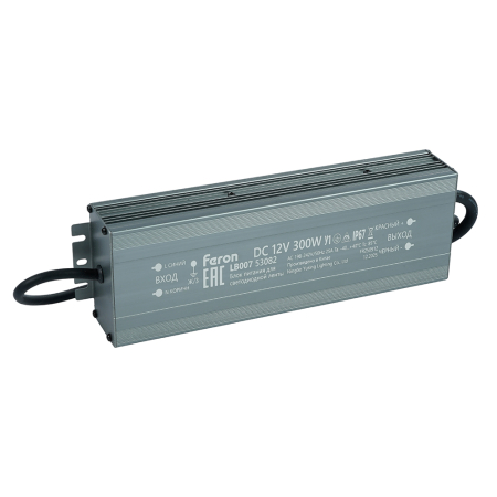 Трансформатор электронный для светодиодной ленты 300W 12V IP67 (драйвер), LB007 FERON 53082