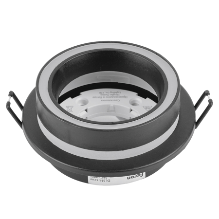 Светильник потолочный встраиваемый, 15W 230V GX53, черный, круг, без лампы, DL514, Feron 53310