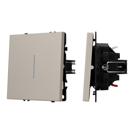Механизм выключателя одноклавишный непроходной Arlight LED SWT-NOBE-MK01-SFPL-L-CA (230V, 10A) 059424