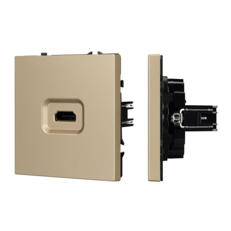Механизм HDMI розетки Arlight SCT-NOBE-MHD1-SFPL-GD (Золотой песок) 061843