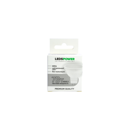 Светодиодная лампа LEDS POWER MR16 GU5.3 7Вт 4000К 006840