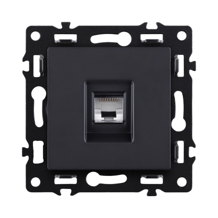Розетка Ethernet RJ45 Cat.6, черный Kollinger Asthetik AS-017BK