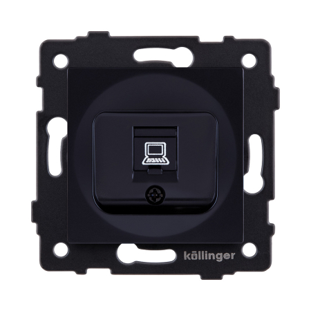 Розетка Ethernet RJ45 Cat.5, черный Kollinger REA-016BK для Aspekt, Eleganz, Reflex