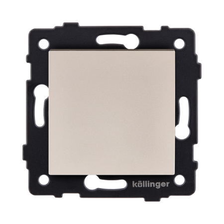 Выключатель 1-клавишный проходной 10А/250В, золотой Kollinger REA-S-003GD для Aspekt, Eleganz, Reflex