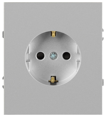 Розетка Эра Arktik 16-2101-03 с заземлением 2P+E Schuko 16А-250В алюминий Б0070416