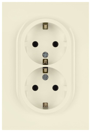 Розетка Эра Arktik 16-2104-02 двойная с заземлением 2X2P+E Schuko 16А-250В слоновая кость Б0070445