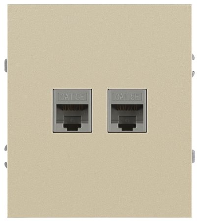 Розетка Эра Arktik 16-3108-04 информационная двойная 2XRJ45 шампань Б0070487