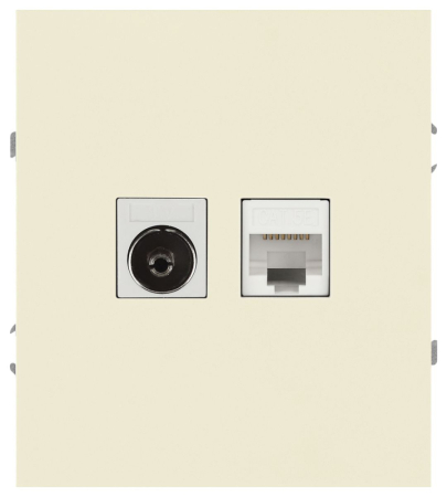 Розетка Эра Arktik 16-3110-02 комбинированная RJ45+TV слоновая кость Б0070495