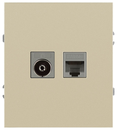 Розетка Эра Arktik 16-3110-04 комбинированная RJ45+TV шампань Б0070497