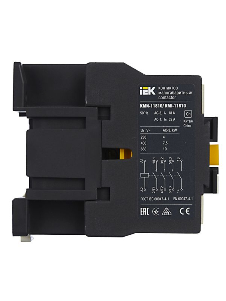 Контактор КМИ-11810 18А 24В/АС3 1НО KARAT IEK KKM11-018-024-10