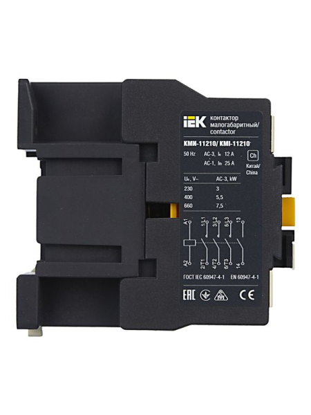 Контактор КМИ-11210 12А 230В/АС3 1НО KARAT IEK KKM11-012-230-10