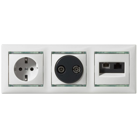 Розетка 1-м СП Valena 16А IP21 230/250В 2P+E с заземл. защ. шторки на винтах механизм сл. кость IEK 774321