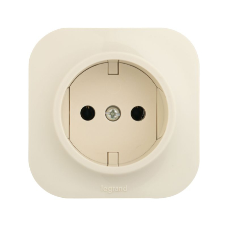 Розетка 1-м ОП Quteo 16А IP20 2P без заземл. без защ. шторок сл. кость IEK 782240