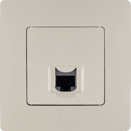 Розетка компьютерная 1-м СП Etika RJ45 кат.5E UTP механизм сл. кость IEK 672341