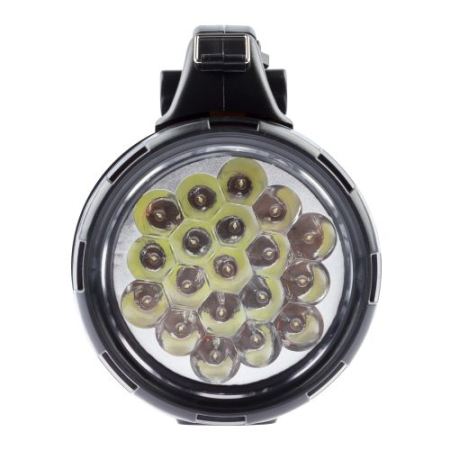 Фонарь-прожектор аккумуляторный Альфа PA-601 19LED + 24LED литиевый аккум. 3А.ч ЗУ 220В + 12В (инд. упак.) Эра Б0031036