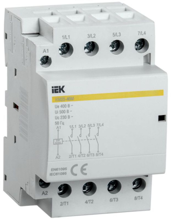 Контактор модульный КМ25-40М AC/DC KARAT IEK MKK21-25-40