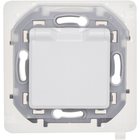 Розетка 1-м СП Inspiria 16А IP44 250В 2P+E защ. шторки с крышкой немецк. стандарт механизм бел. IEK 673740