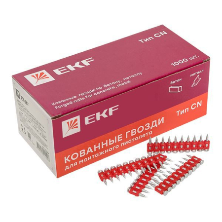 Гвоздь кованый для монтажн. пистолета по бетону металлу Bullet Type 3х19 цинк. (уп.1000шт) Expert EKF cpn-3019bp