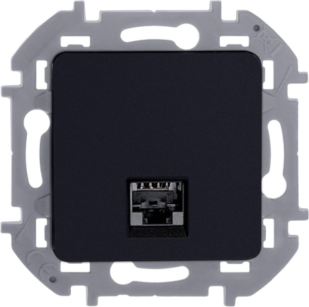Розетка компьютерная Inspiria RJ45 кат.5E UTP антрацит IEK 673828