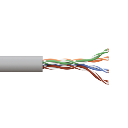 Кабель витая пара U/UTP кат.5E 4 пары 24 AWG solid PVC сер. (м) TERACOM PRO EKF TRP-5EUTP-04PVC-GY-IN3