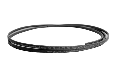 Кабель нагревательный саморег. 16Вт/м с экраном термопласт UV (250м) TOKOV ELECTRIC TKE-SRM-16-2CR