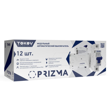 Выключатель автоматический модульный 1п C 25А 4.5кА PRIZMA TOKOV ELECTRIC TKE-PZ45-MCBI-1-25-C