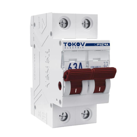 Выключатель нагрузки модульный 2п 63А PRIZMA TOKOV ELECTRIC TKE-PZ60-MDSI-2-63