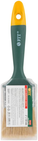 Кисть флейцевая "Контур" натур. светлая щетина пластиковая ручка 2дюйм (50мм) FIT 01165