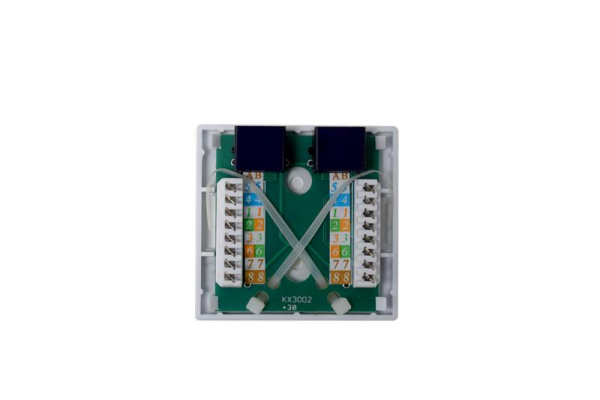 Розетка компьютерная 8P8C (RJ-45) кат.5E UTP 2 порта TOKOV ELECTRIC TKE-SMB-8P8C-2P-UTP